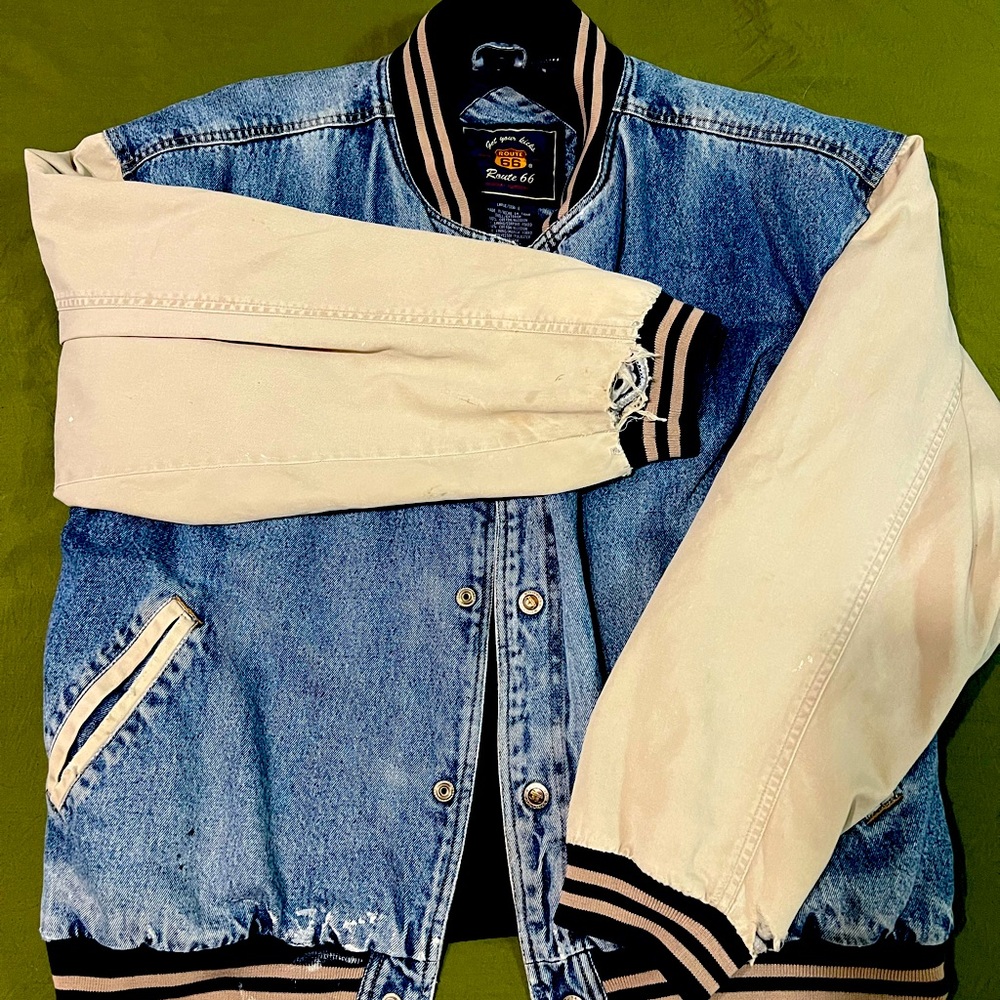 Denim Letterman Jacket